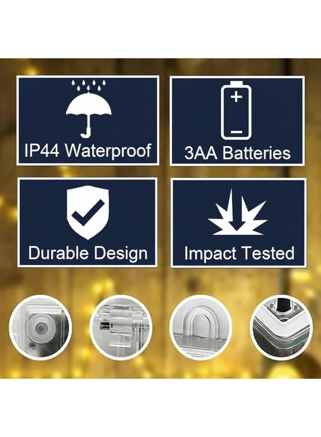 دونيكارت أضواء خرافية LED بيضاء دافئة بسلك نحاسي مع جهاز تحكم عن بعد | 8 أوضاع إضاءة، مؤقت ومخفت إضاءة | أضواء زينة للمنزل، غرفة النوم والحفلات - Image 4